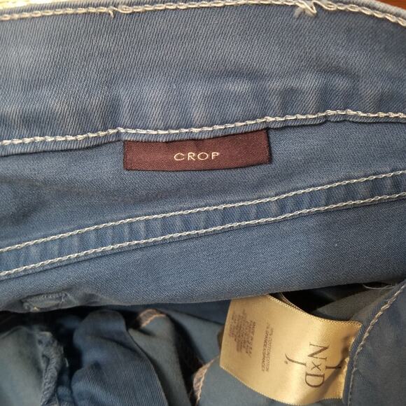 NYDJ - Not Your Daughter's Jeans Blue Denim Cotton Crop Pants, Size 12 (34”x20”) - Picture 9 of 12
